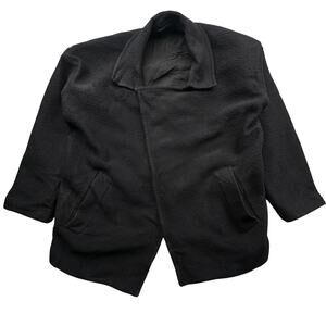 All Saints Italian Cloth Coat Jacket Women Size 8 Long Sleeve Asymmetrical Wool